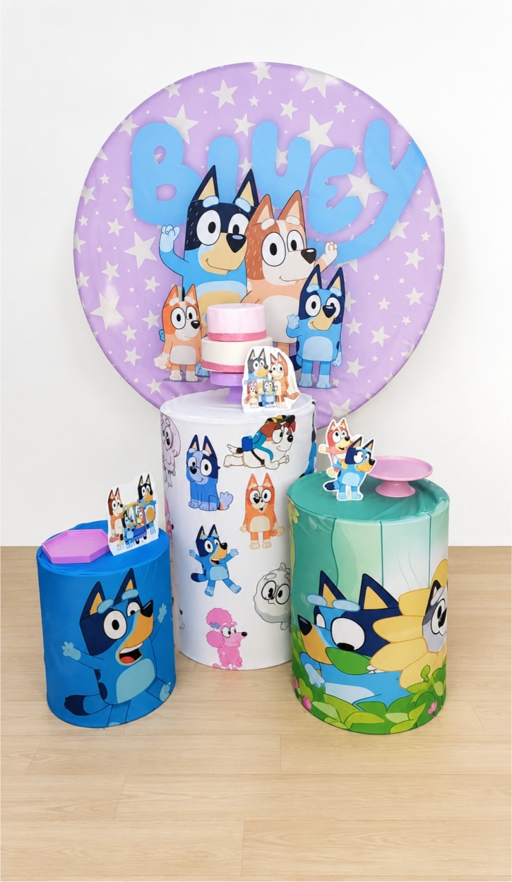 Bluey  Lilás  Kit 3 - Dcoração de mãe 