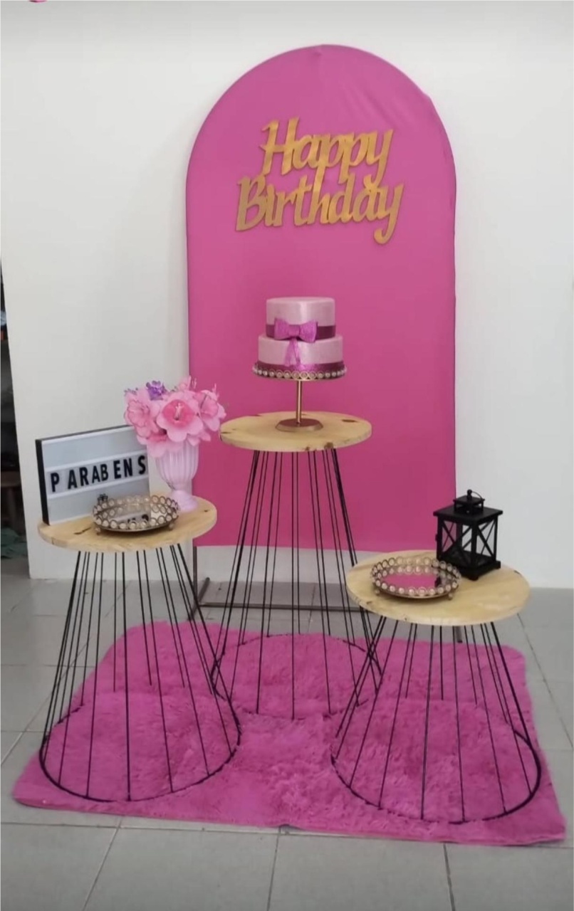 Rosa Com Preto - Dcoração de mãe 