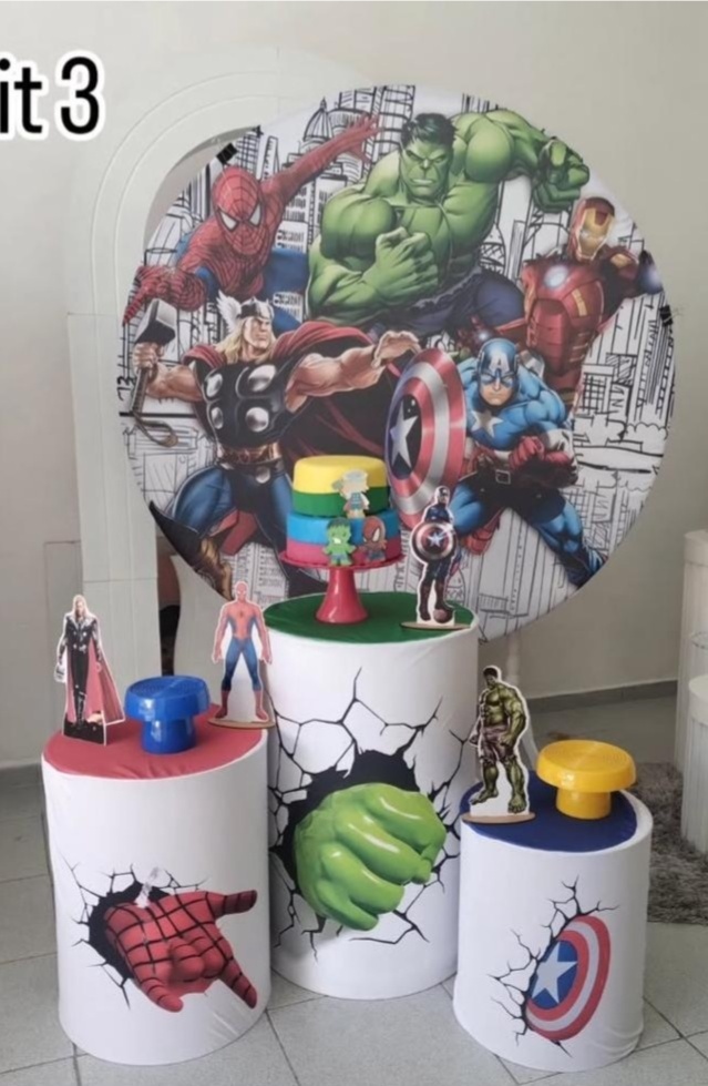 Vingadores Kit 3 - Dcoração de mãe 