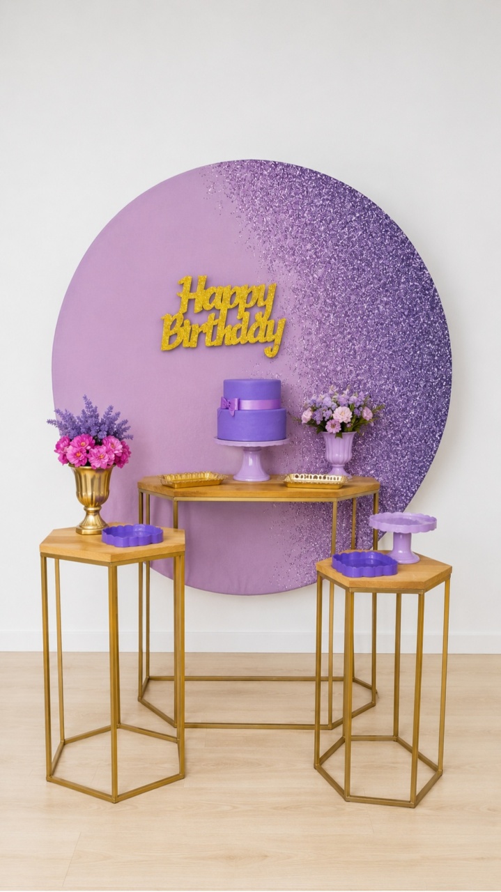 Lilás , Roxo E Dourado - Dcoração de mãe 