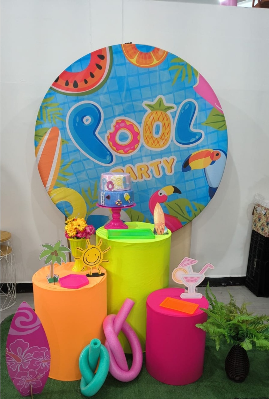 Poll Party Kit Prata - Dcoração de mãe 