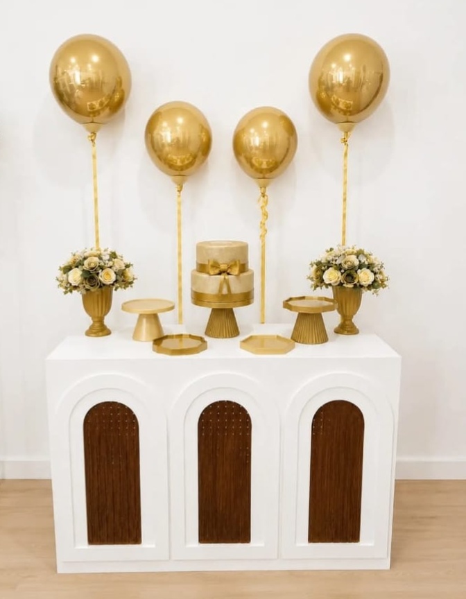 Dourado Mesa Boserie - Dcoração de mãe 