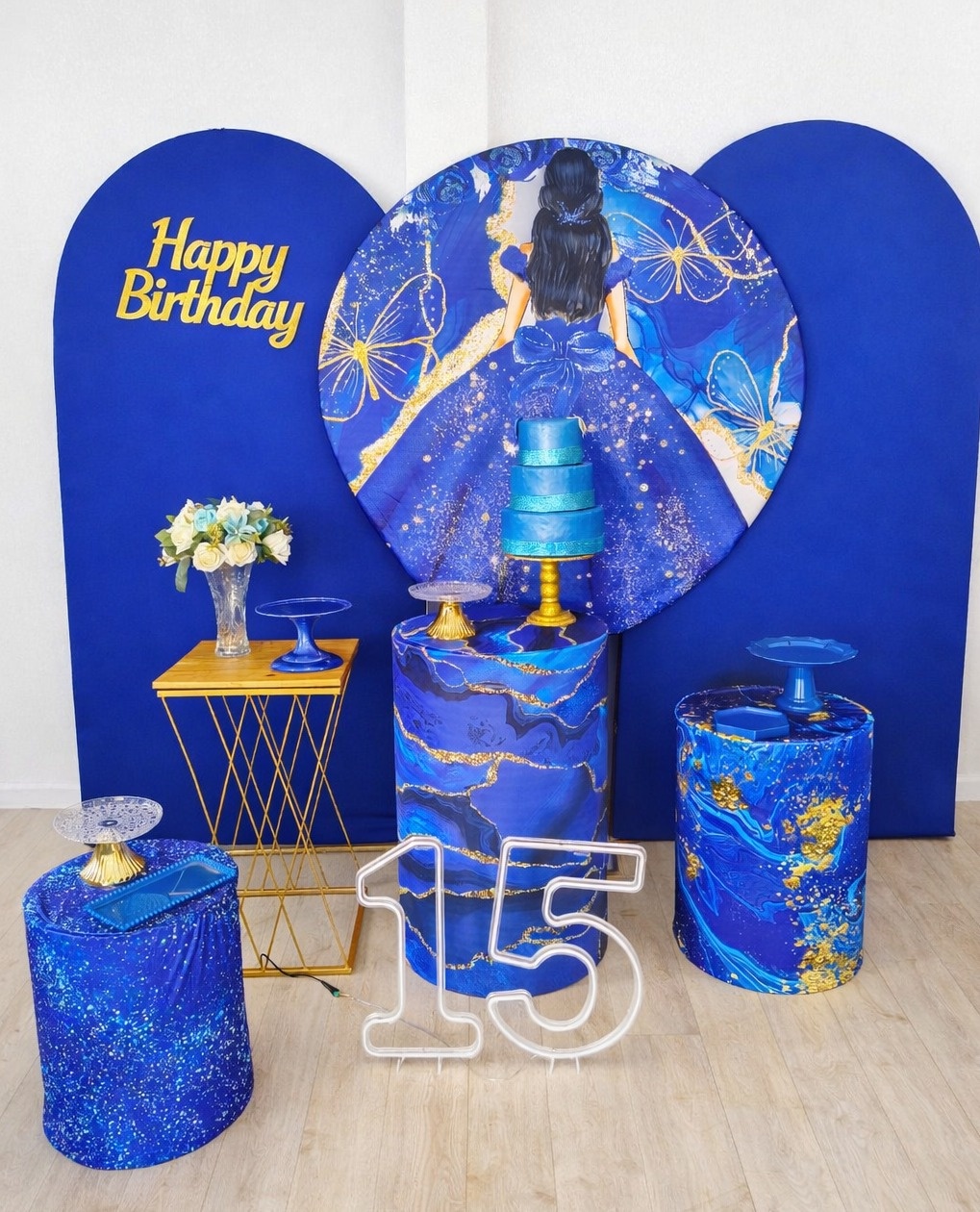 Azul E Dourado  - Dcoração de mãe 