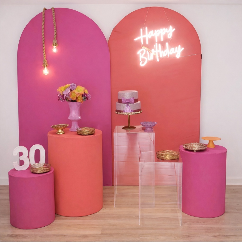 Pink E Laranja   Luxo  - Dcoração de mãe 