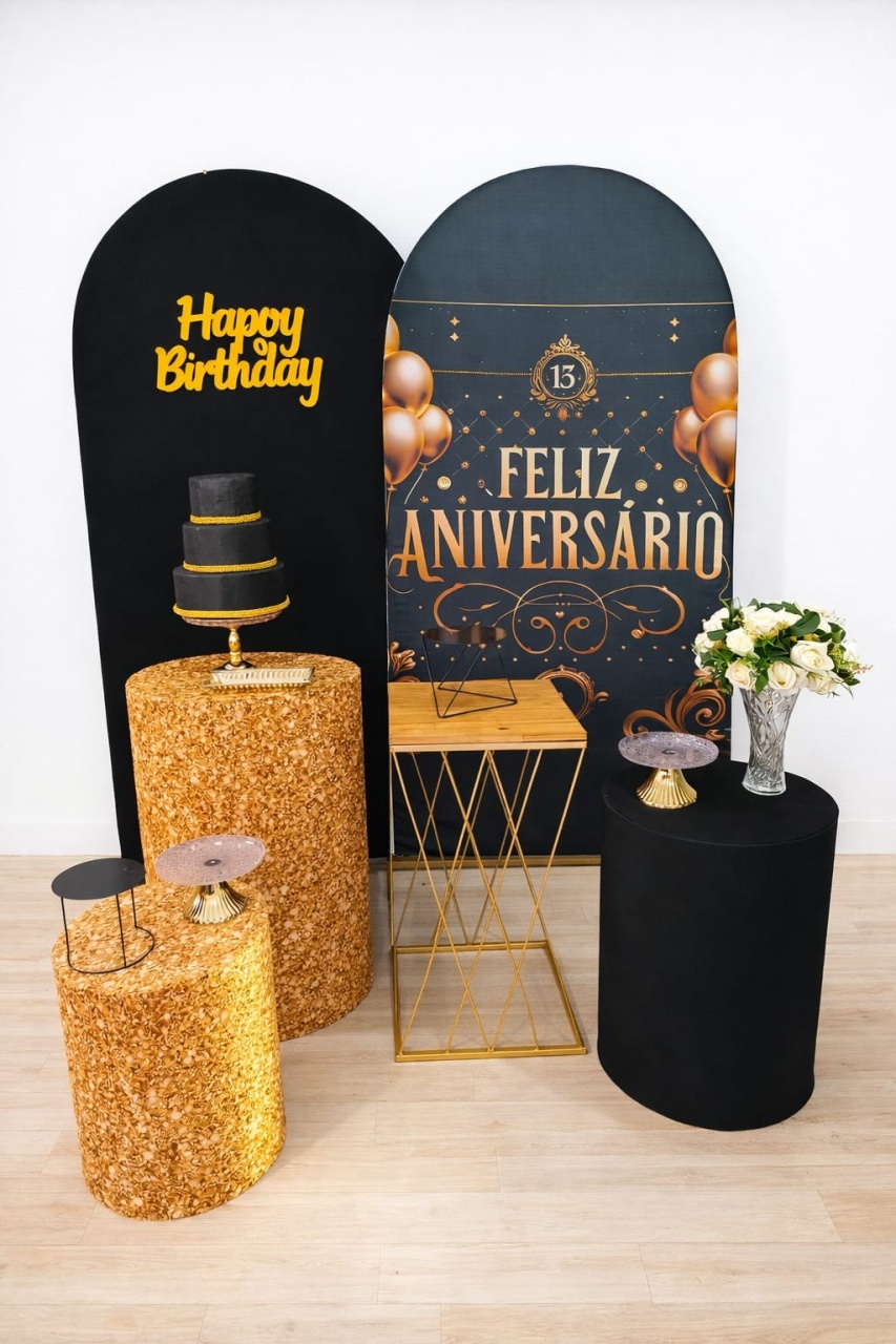 15 Anos Dourado Romano  - Dcoração de mãe 
