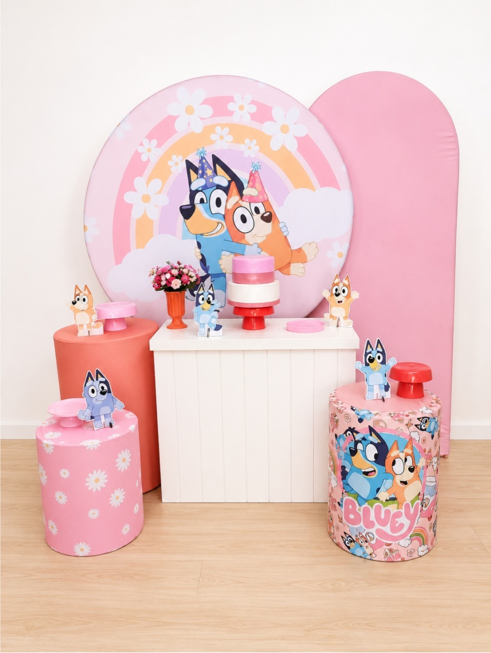 Bluey Rosa Kit 1 - Dcoração de mãe 