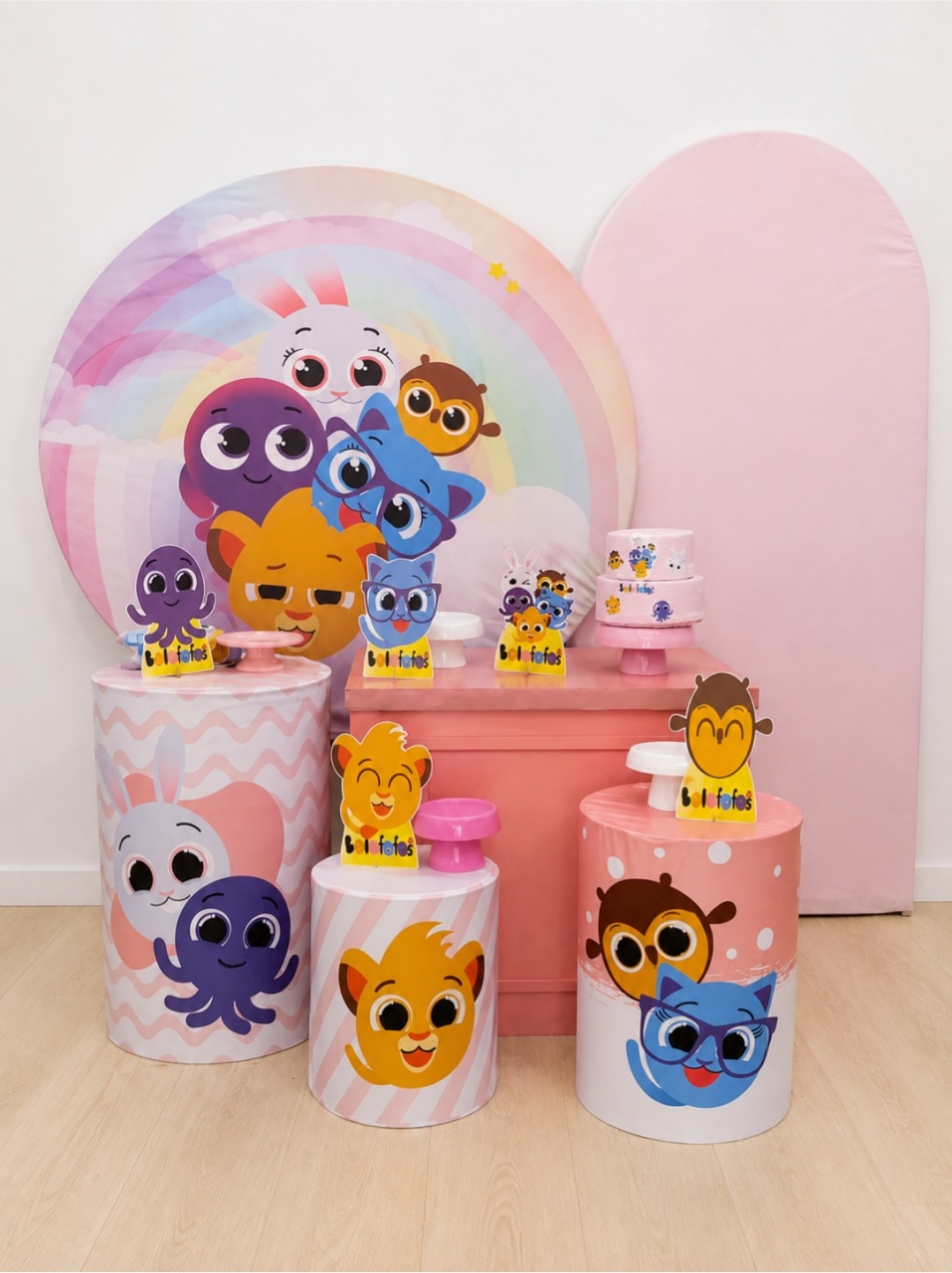 Bolofofos Rosa Kit (1 - Dcoração de mãe 