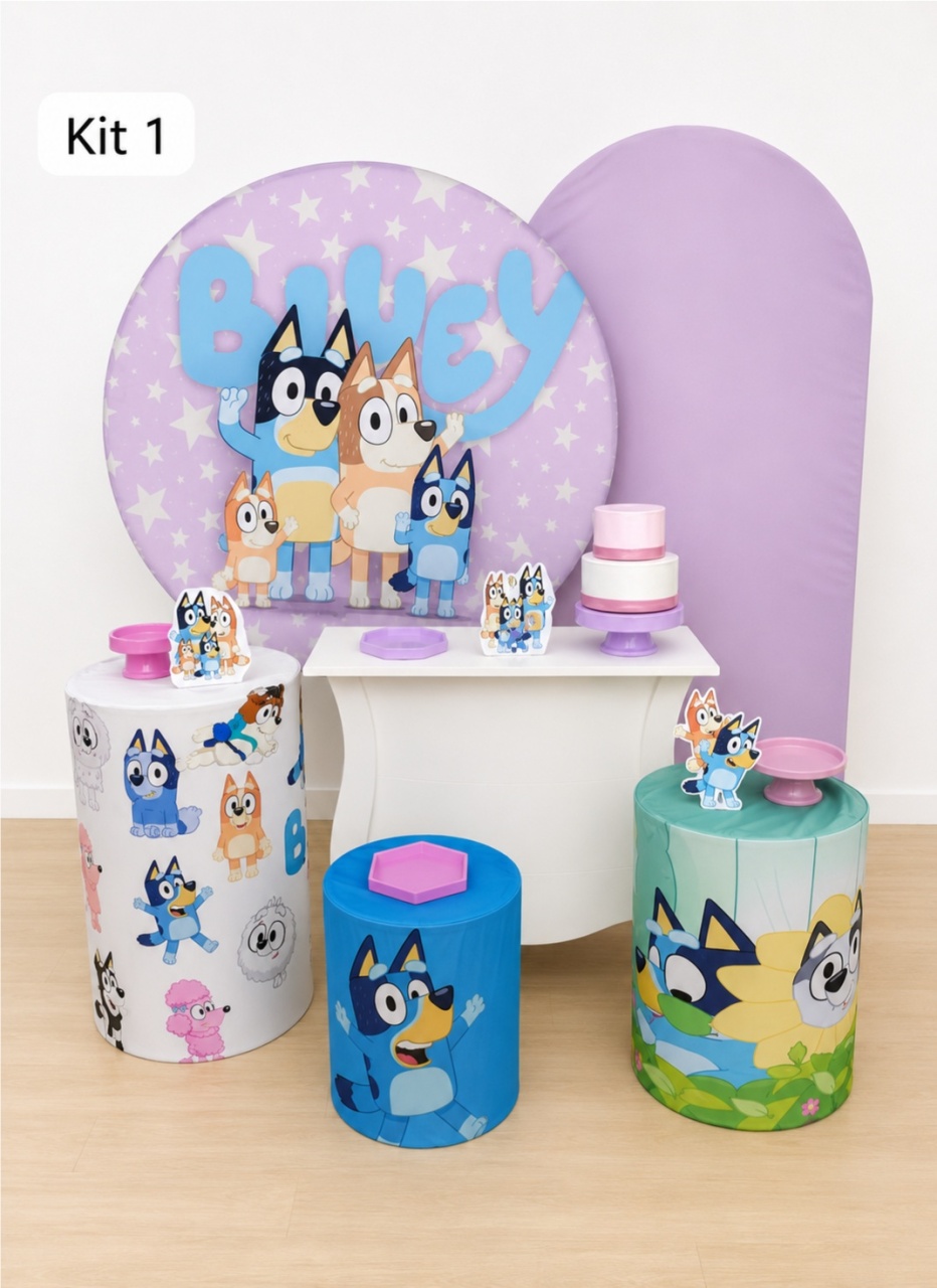 Bluey Lilás Kit 1 - Dcoração de mãe 