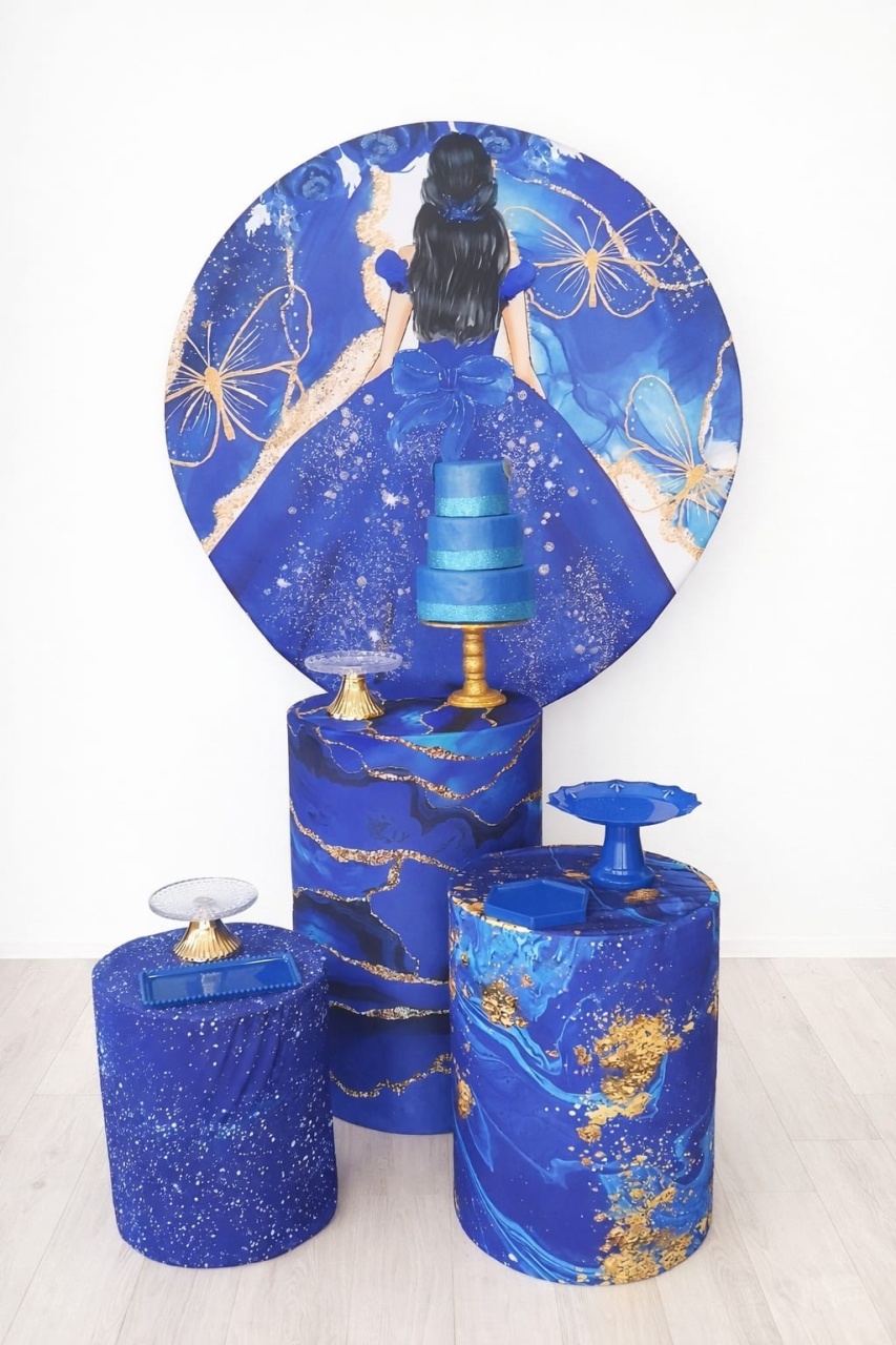 Azul E Dourado   - Dcoração de mãe 