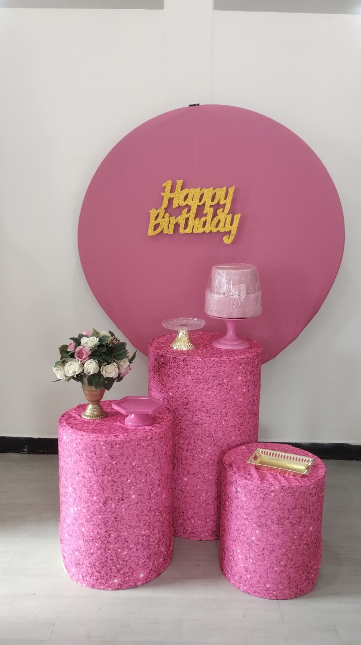 Rosa E Dourado Kit 3  - Dcoração de mãe 