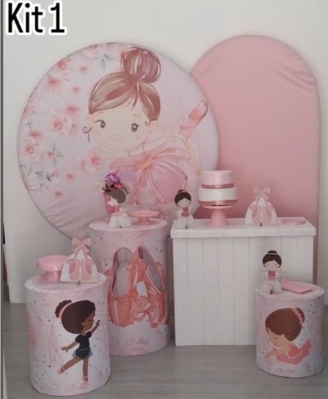 Bailarina Rosa Kit 1 - Dcoração de mãe 