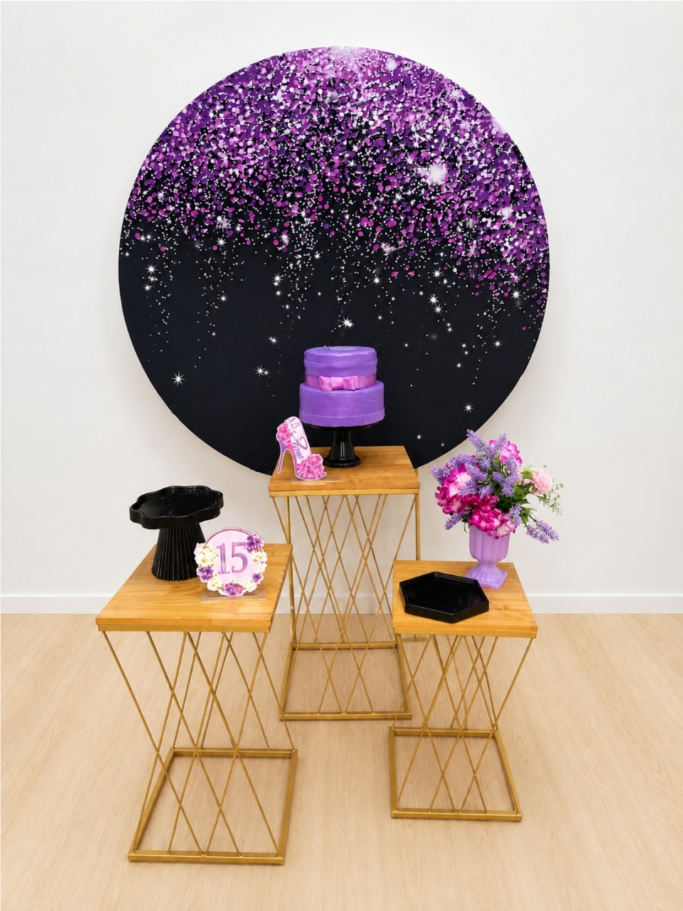 Roxo 2 15 Anos - Dcoração de mãe 