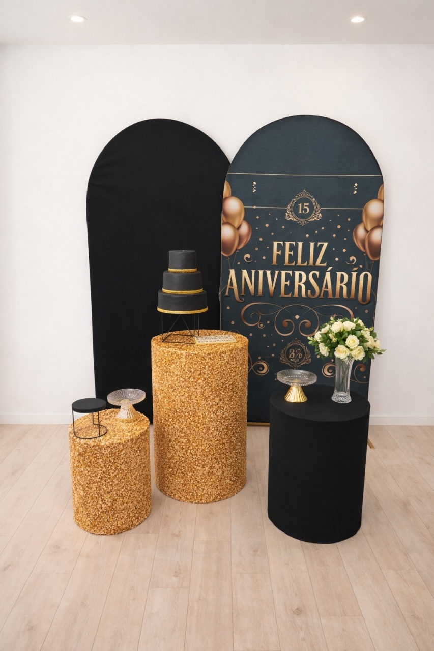 15 Anos Dourado Romano  - Dcoração de mãe 