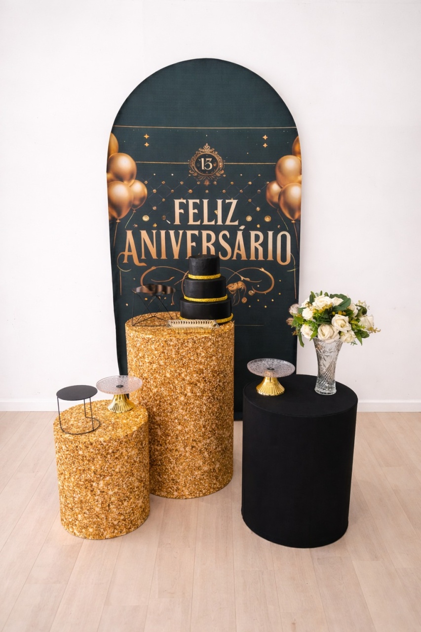 15 Anos Dourado Romano   - Dcoração de mãe 