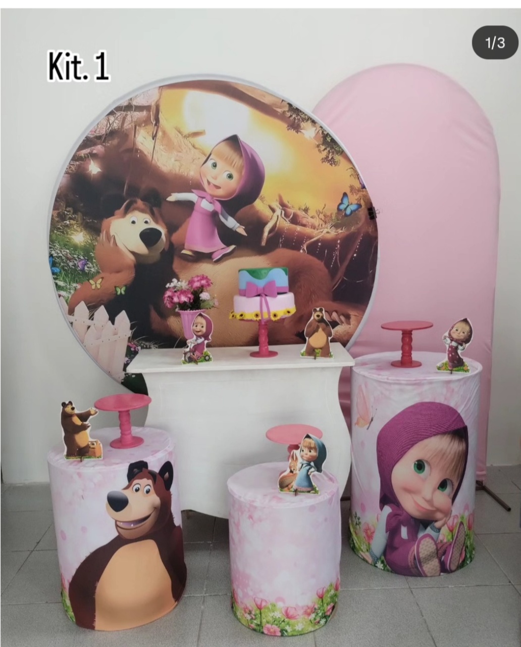 Masha E Urso Kit 1 - Dcoração de mãe 