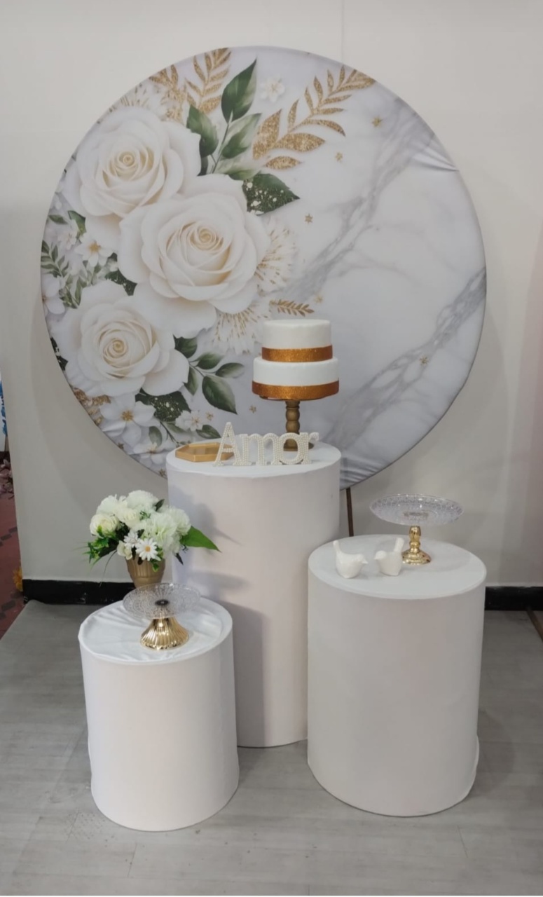 Verde E Branco Floral Kit3 - Dcoração de mãe 