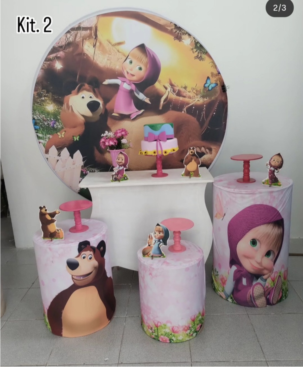 Masha E Urso Kit 2 - Dcoração de mãe 