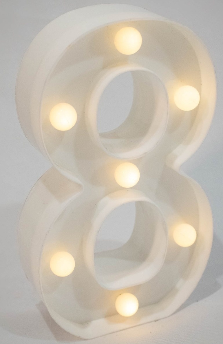  Numeral Luminoso 8 - Vanessalocações