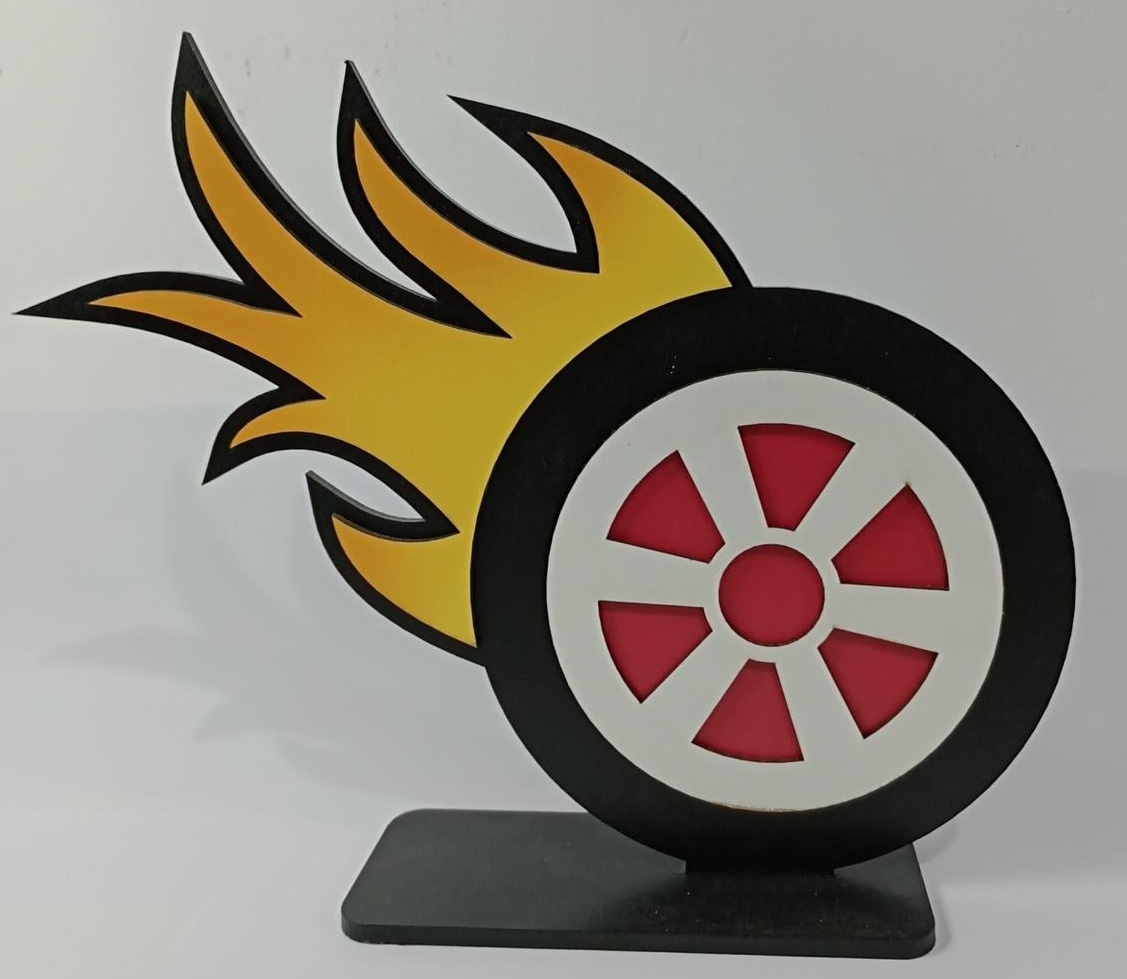 Display Mdf Roda/Fogo - Vanessalocações
