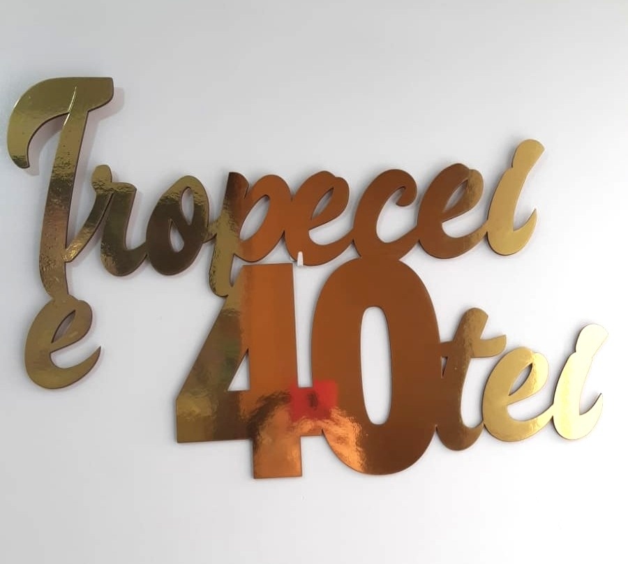 Letreiro Mdf Tropecei E 40Tei - Vanessalocações
