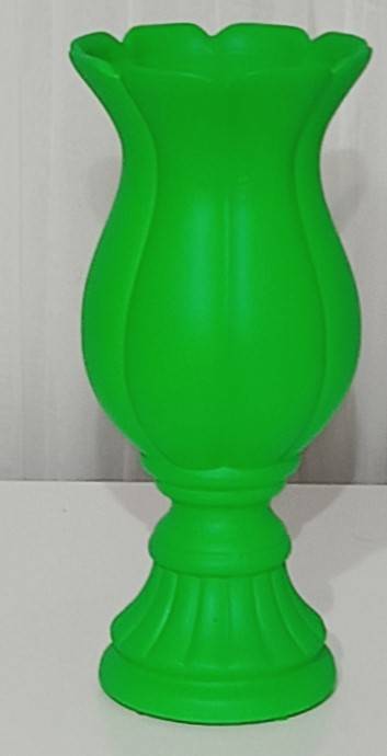 Vaso Cerâmica  Taça Flor Verde Neon  - Vanessalocações