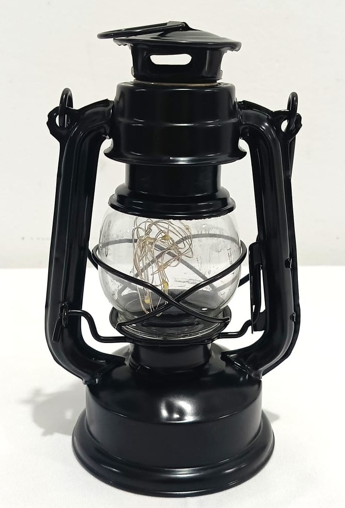 Lampião/Lamparina Led  Preto P - Vanessalocações