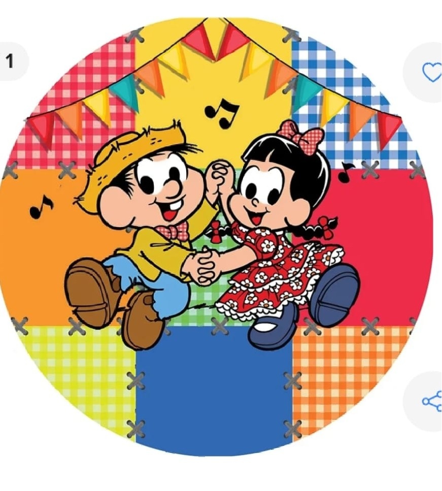 Capa P/ Painel Circular  -  Chico Bento E Rosinha - Vanessalocações