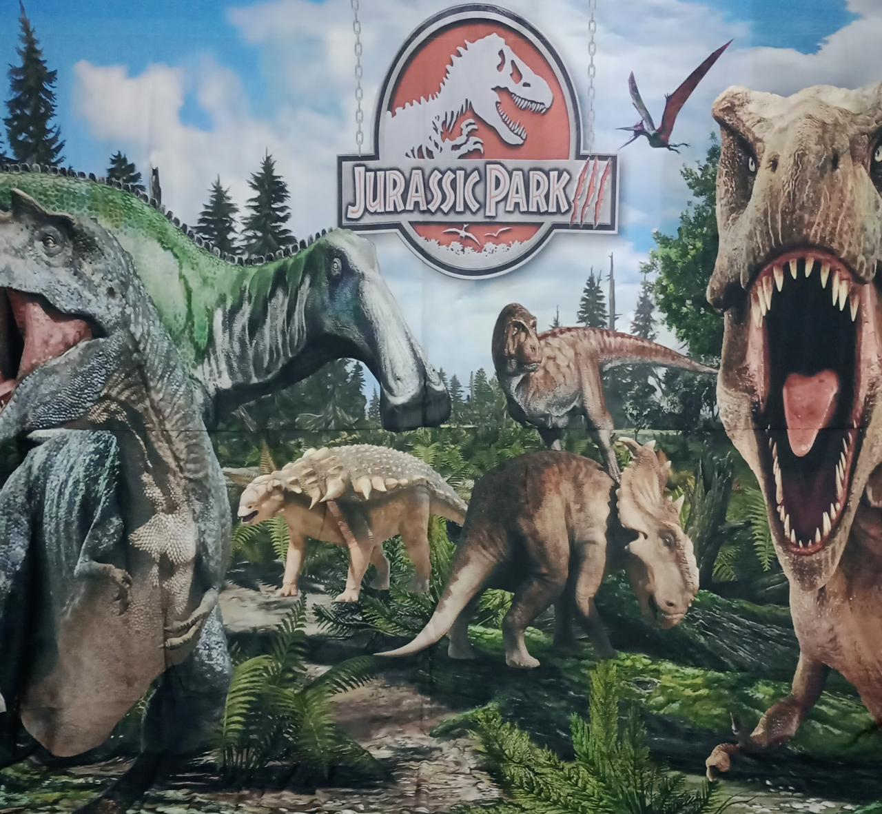 Capa P/ Painel Retangular Tecido Sublimado -  Jurassic - Vanessalocações
