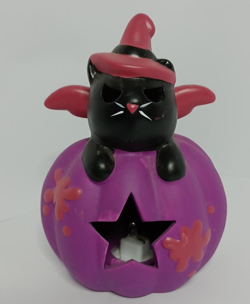 Abajour Cerâmica Abobora Roxo - Vanessalocações