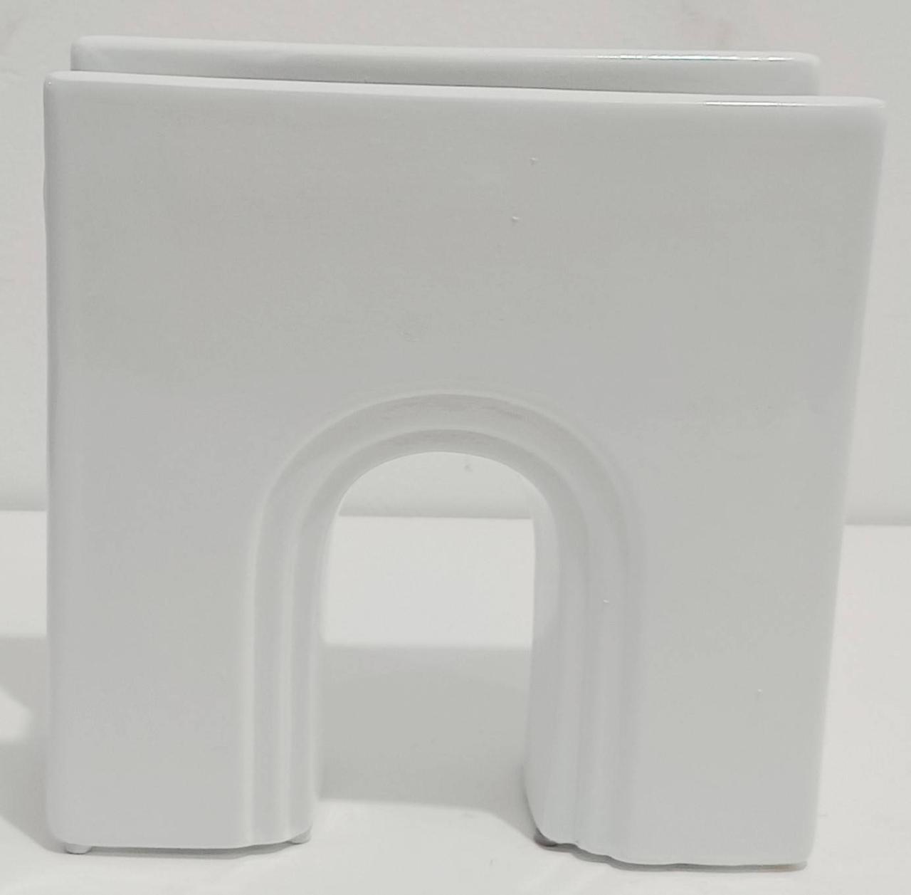 Vaso Cerâmica Portal Branco  - Vanessalocações