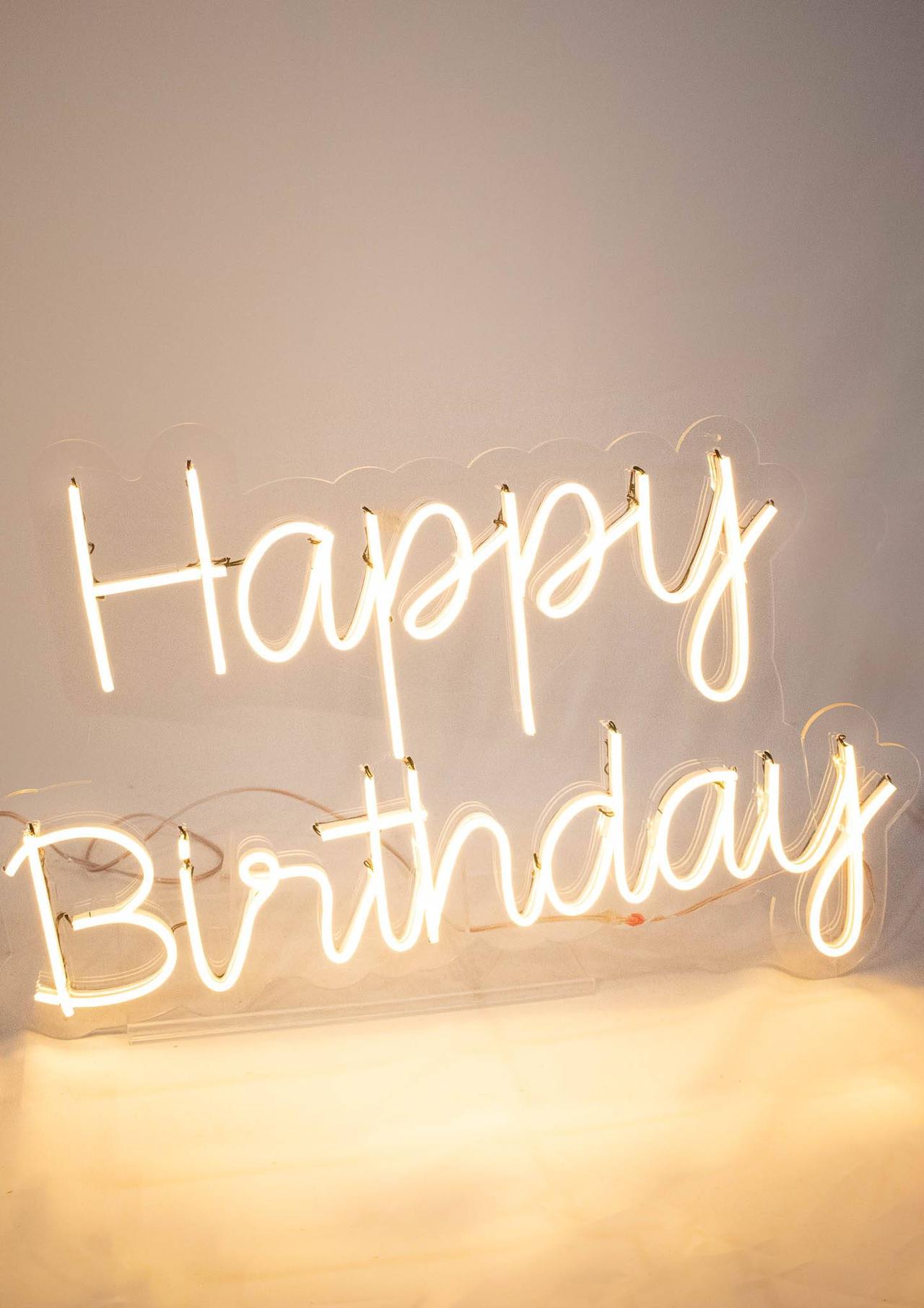 Letreiro Luminoso Led Happy Birthday - Vanessalocações