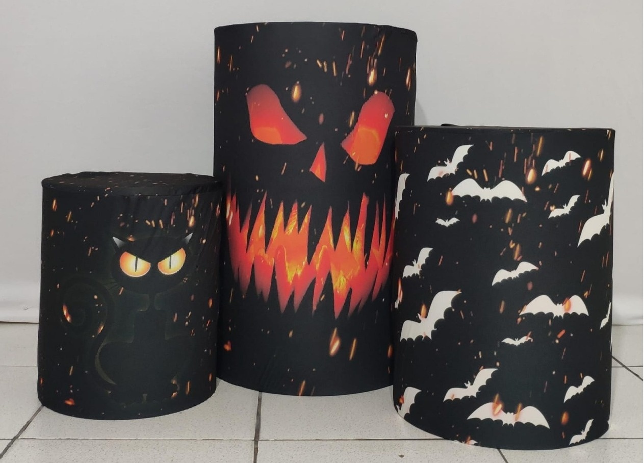 Trio de Capas Para Cilindro Hallowen - Vanessalocações