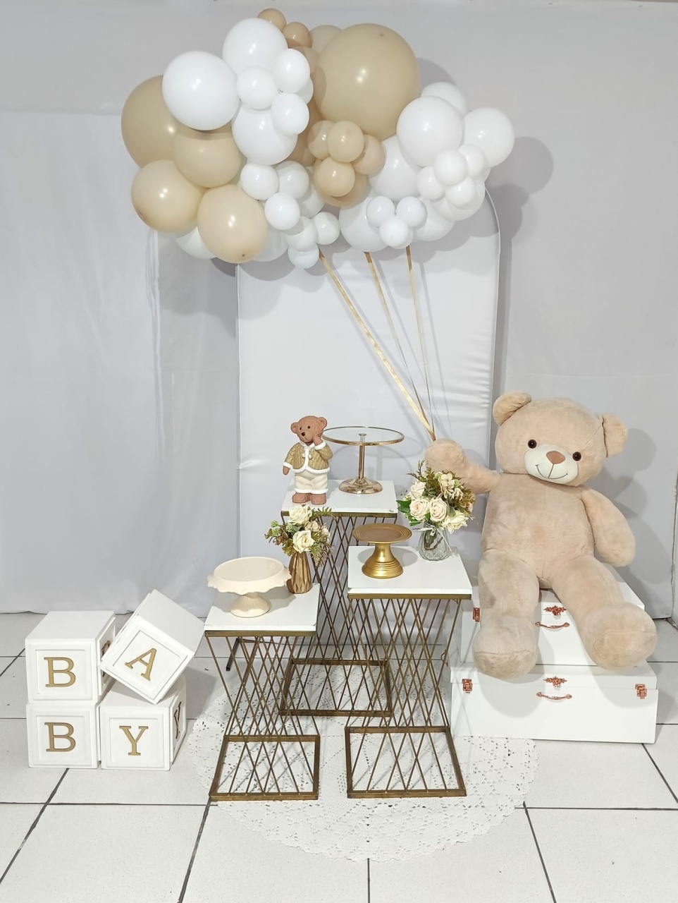 Composição Cha de Bebe Creme - CamaleãoLocaçoes