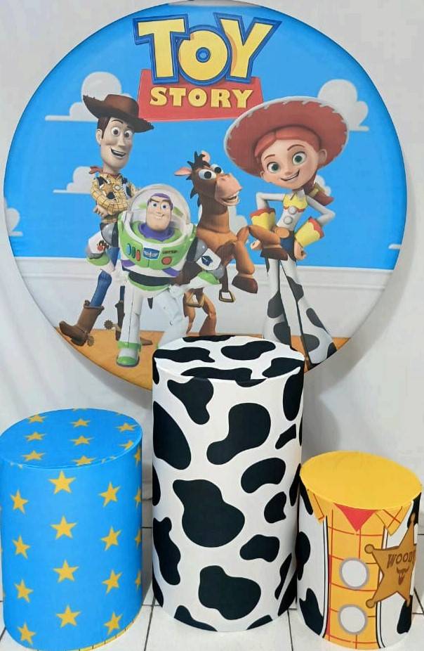 Coleção Clean - Toy Story  - Suporte +  Painel + Trio de Cilindros + Capas - CamaleãoLocaçoes