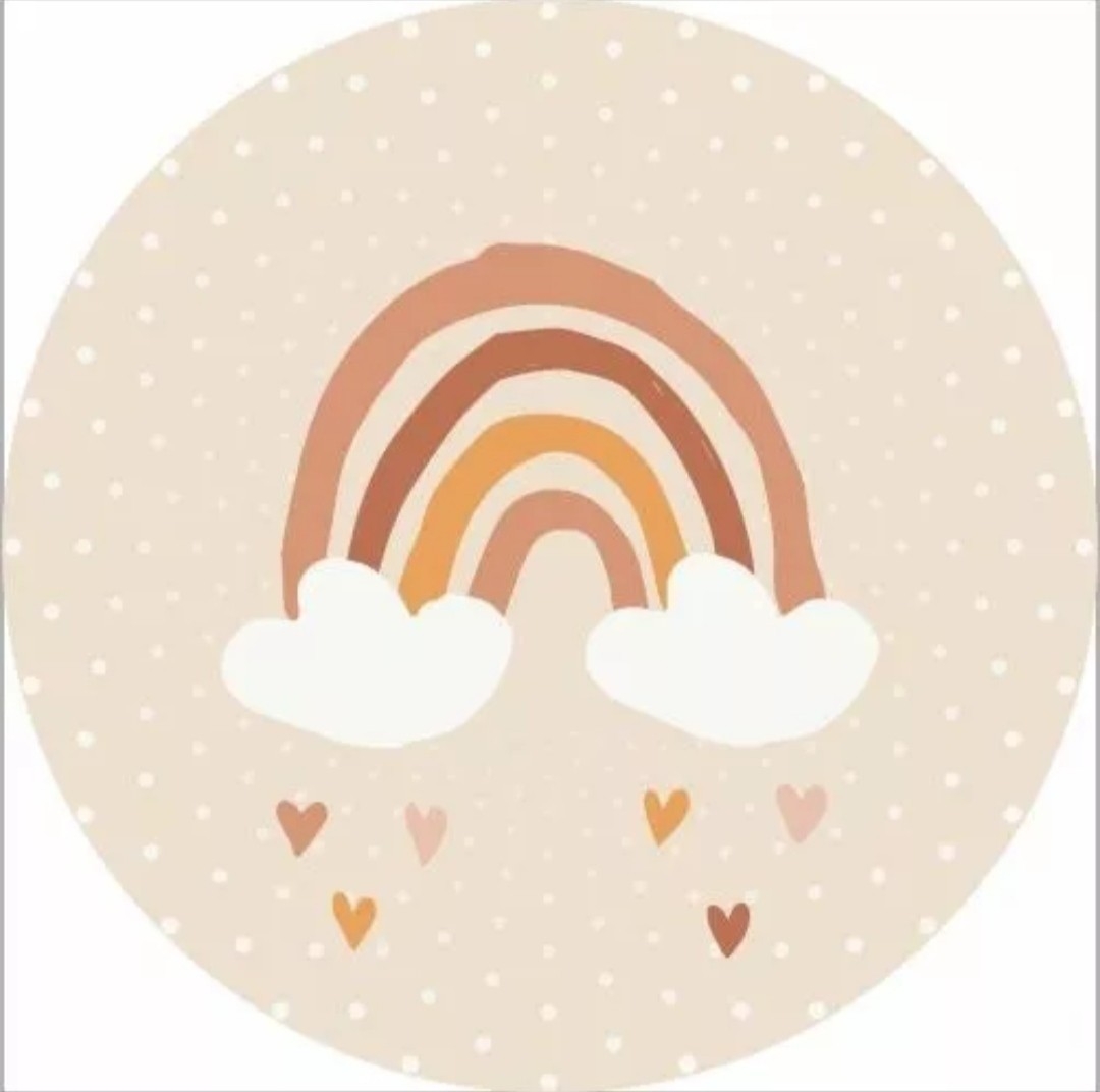 Capa P/ Painel Circular -  Arco Iris Boho - Vanessalocações