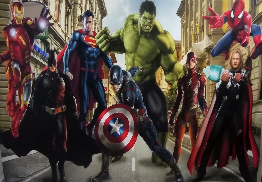 Capa P/ Painel Retangular Sublimado -  Os Vingadores - Vanessalocações