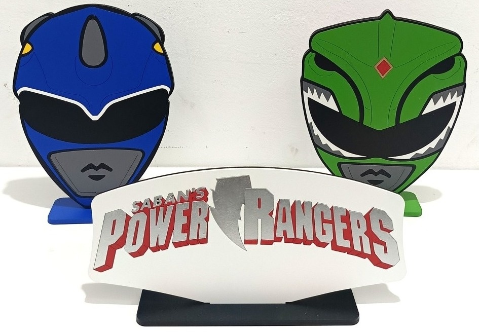 Kit Display Mdf Power Rangers - 3 Peças - CamaleãoLocaçoes