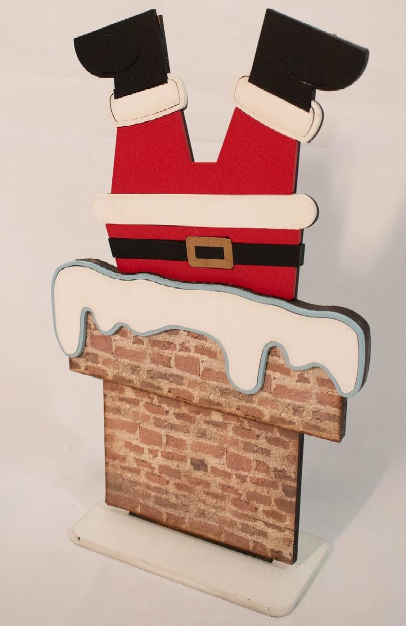 Display Mdf Papai Noel Chaminé - Vanessalocações