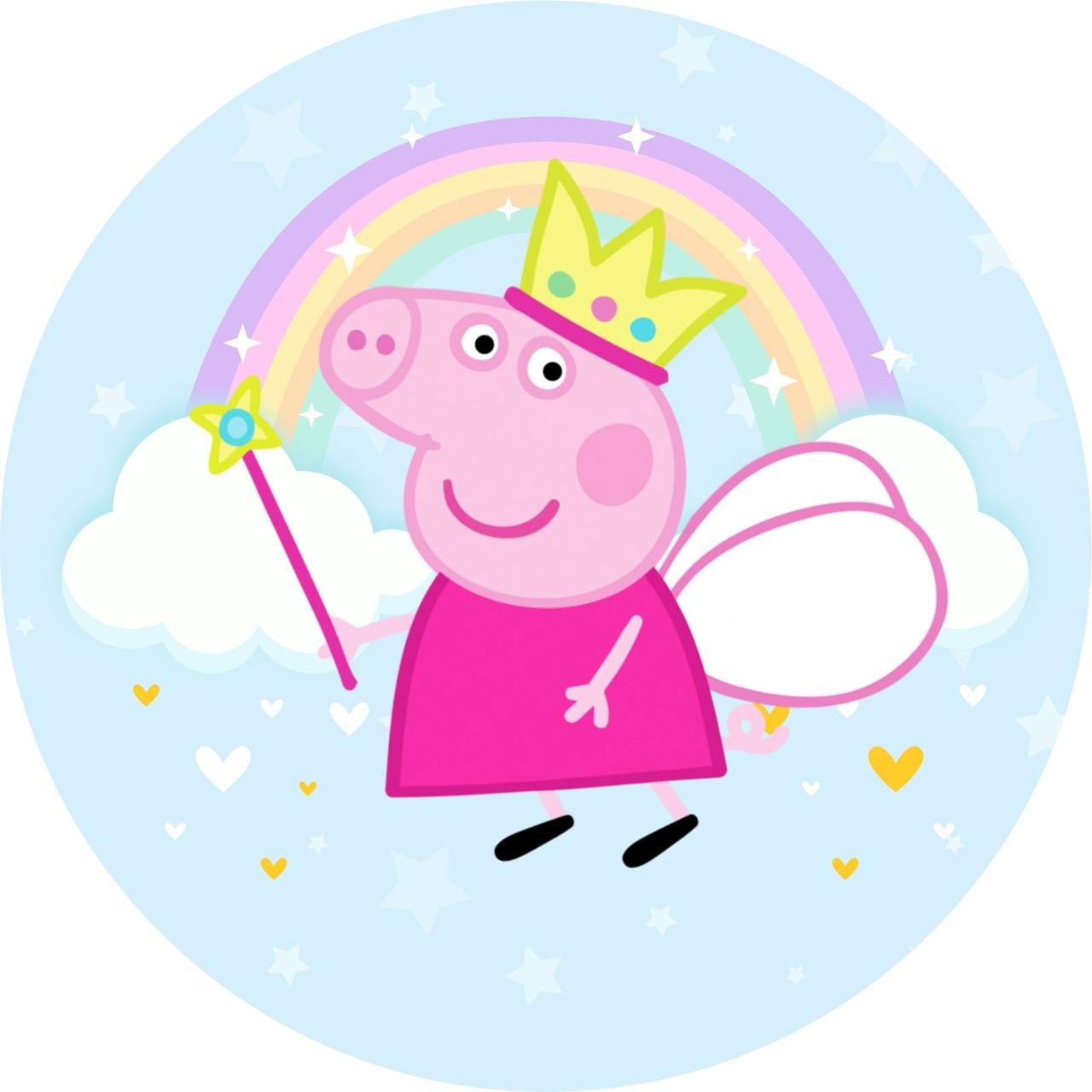 Capa P/ Painel Circular  -  Pepa Princesa - Vanessalocações