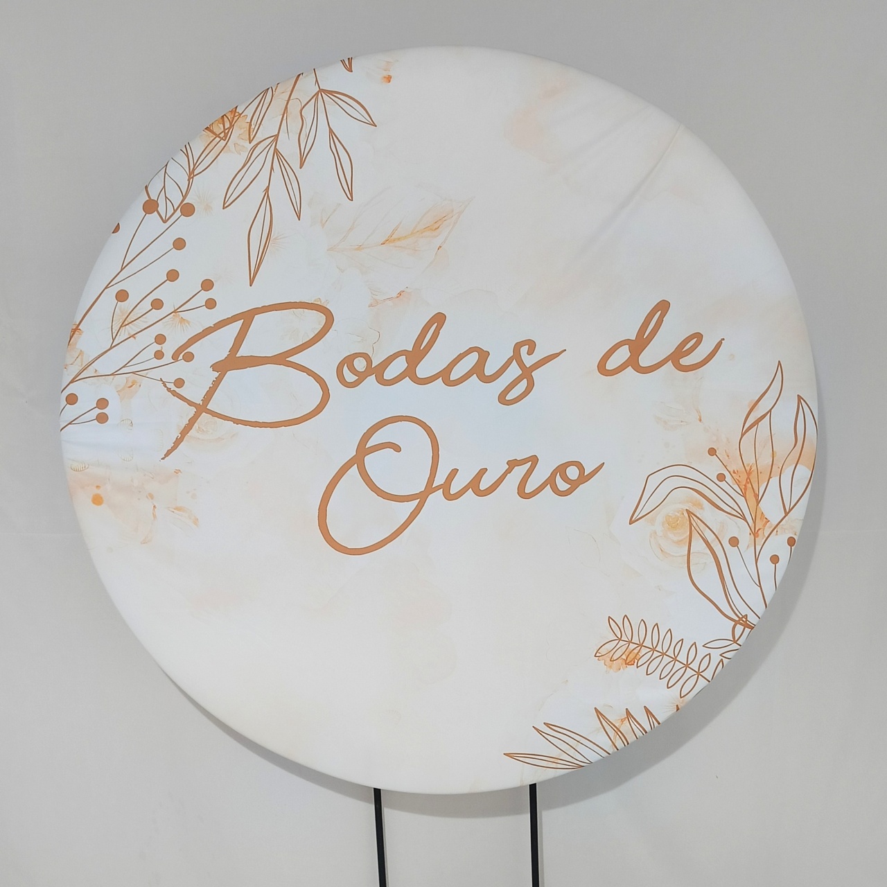 Capa P/ Painel Circular  - Bodas de Ouro  - Vanessalocações