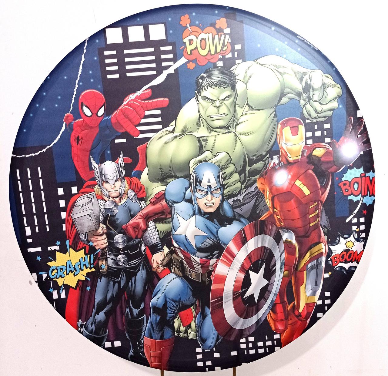 Capa P/ Painel Circular  -   Vingadores - Vanessalocações