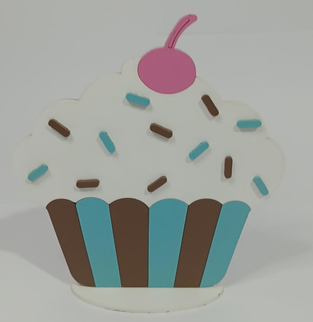 Sdisplay Mdf Cupacke  Azul/Branco - Vanessalocações