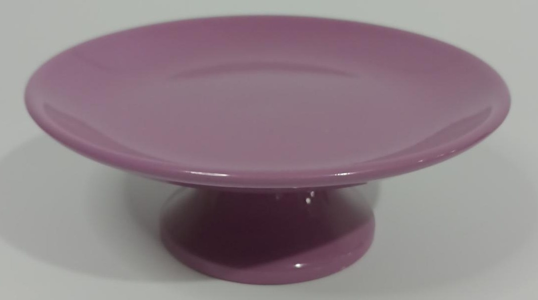 Bandeja  Cerâmica Redonda Côncavo Roxo M - Vanessalocações