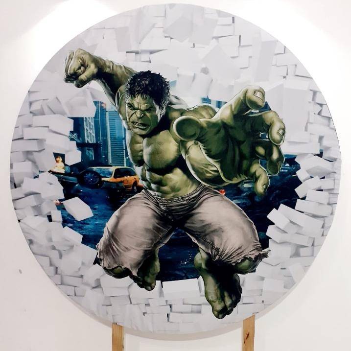 Capa P/ Painel Circular  - Hulk - Vanessalocações