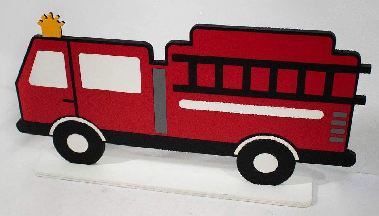 Display Mdf Carro de Bombeiro Vermelho - Vanessalocações
