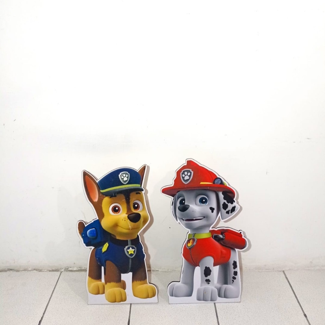 Par  Display Mdf de Chão  Patrulha Canina - Vanessalocações