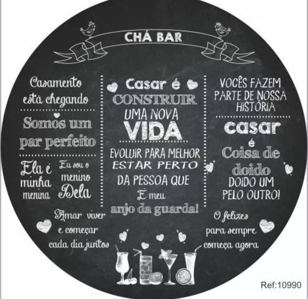 Capa P/ Painel Circular  -  Chá Bar - Lousa - Vanessalocações