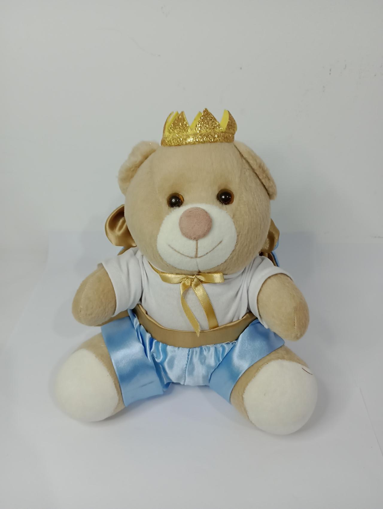 Urso Pelúcia Realeza Azul P - Vanessalocações