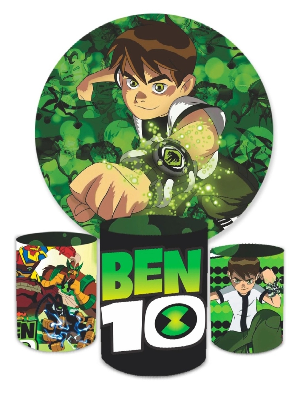 Coleção Clean - Ben 10 - Suporte + Painel - Capas - Trio de Cilindro - P - M - G - CamaleãoLocaçoes