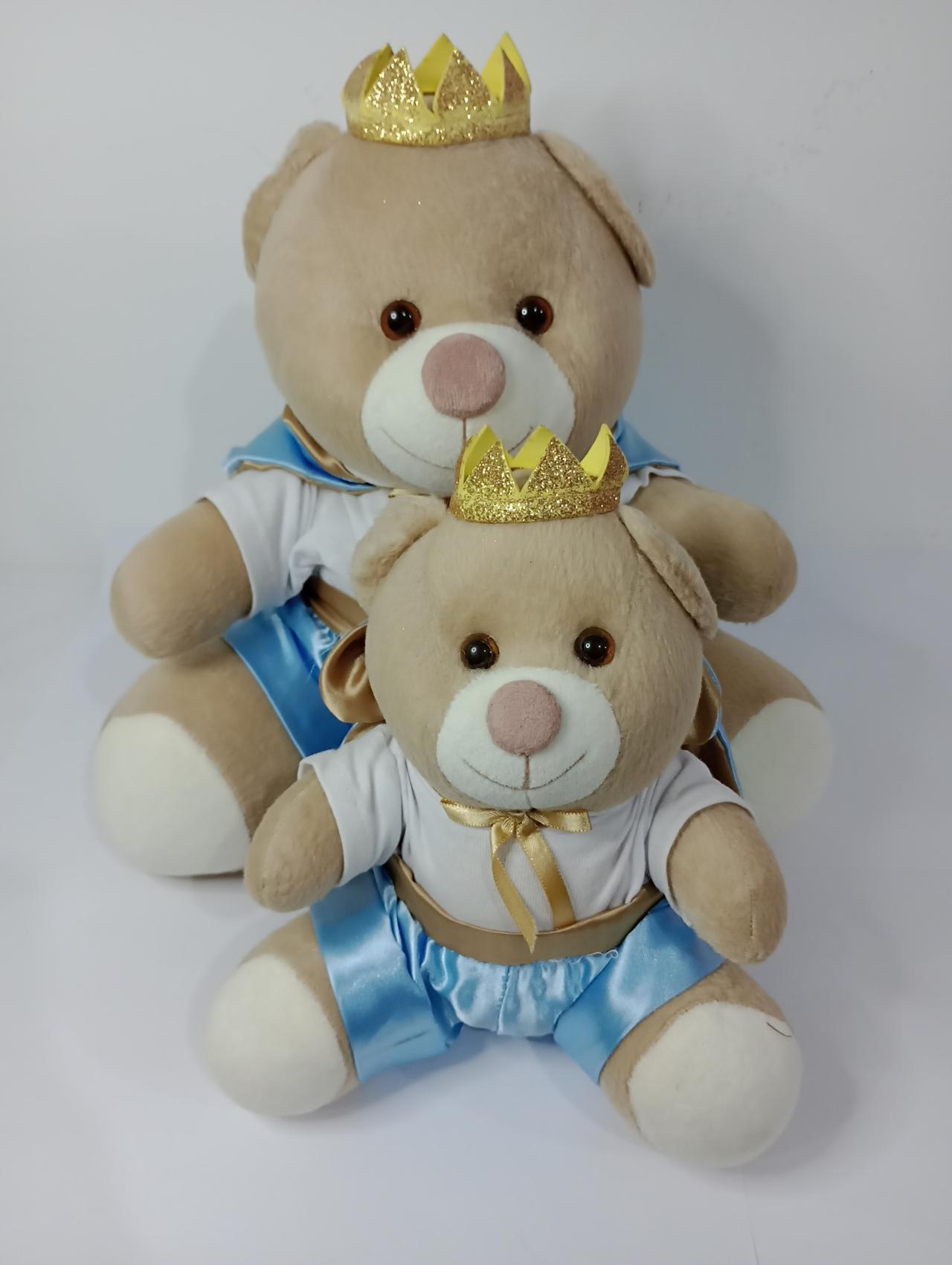 Coleção Urso Pelúcia Realeza Azul - 2 Peças - Vanessalocações